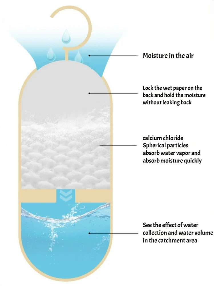 Déshumidificateur à Suspendre (Rechargeable, 500 ml)